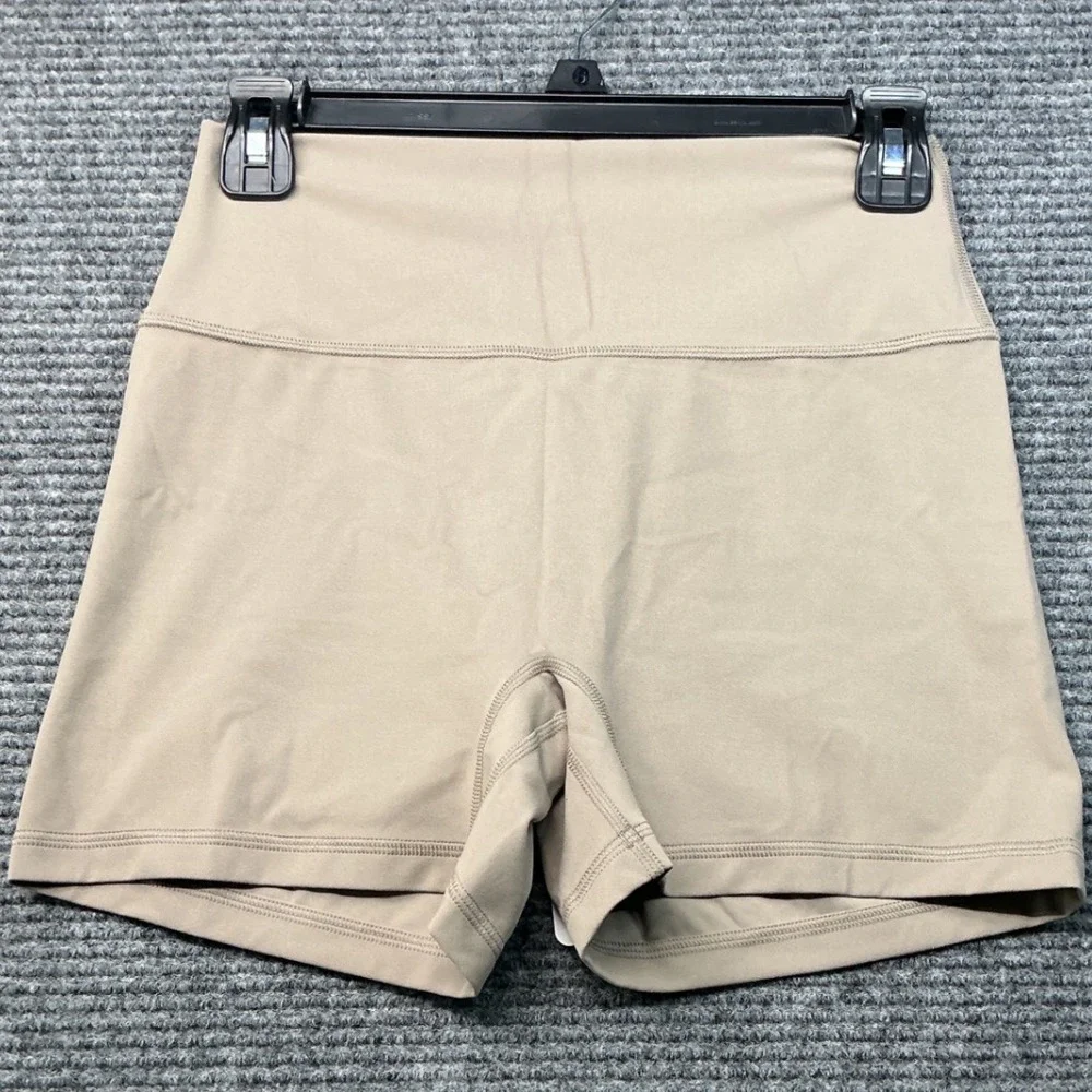 CRZYOGA Butterluxe Origin Yoga Shorts Womens M Creamy Latte Tan New With Tags